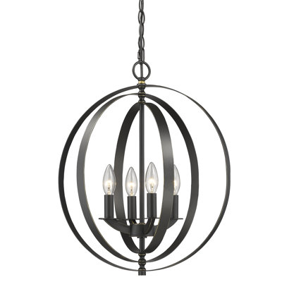 Lustre rond en métal 4 lumières Meisel
