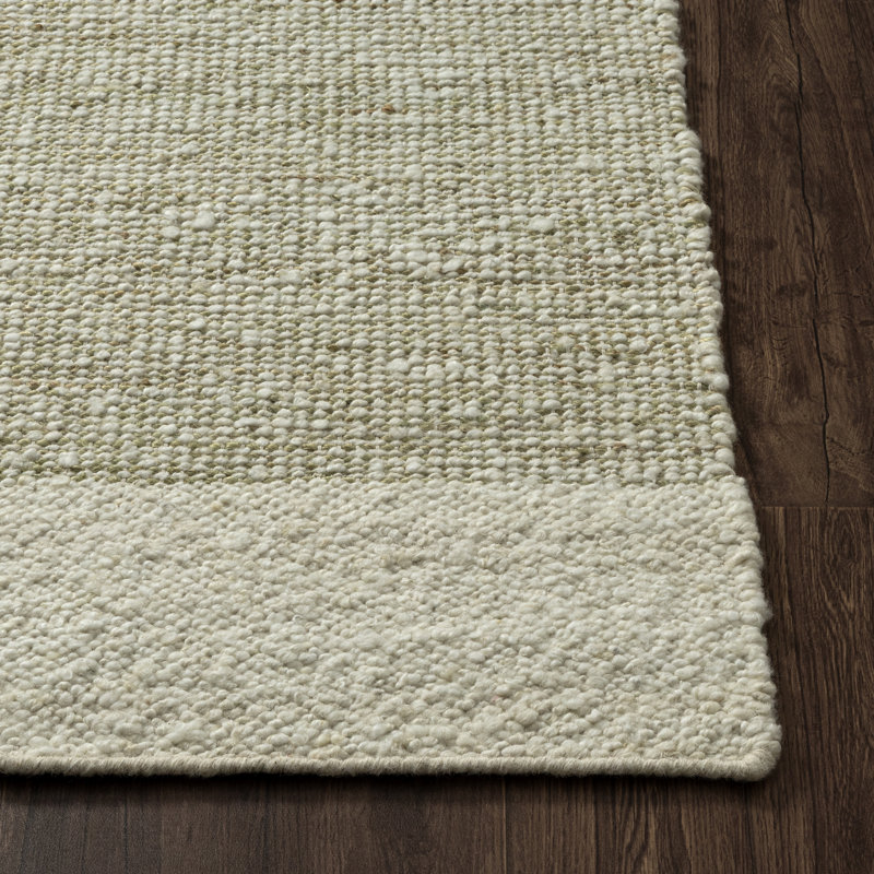 Tapis d'intérieur tissé à la main en laine / mélange de jute tissé à la main Cazeres, Rectangle 2 pi x 3 pi