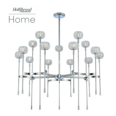 Lustre en chrome poli Mae 15 LT Kalco