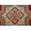 Tapis géométrique rouge fait à la main Kazak 5 x 7