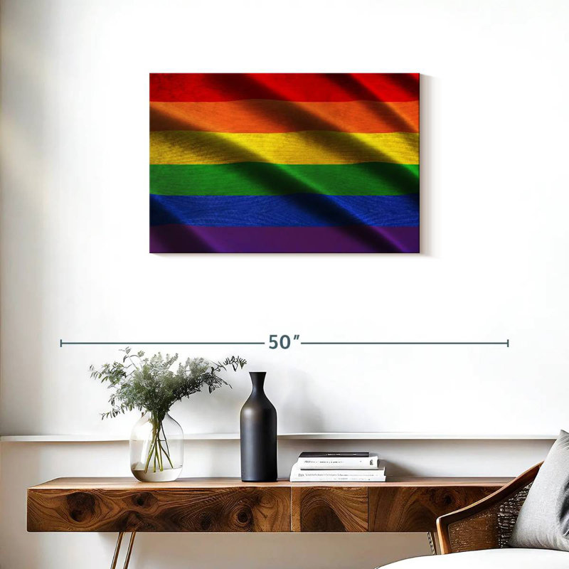 Drapeau LGBT, H 20 po x l 30 po