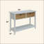 Console rectangulaire polyvalente avec plusieurs options de rangement et fabrication robuste-1681121266