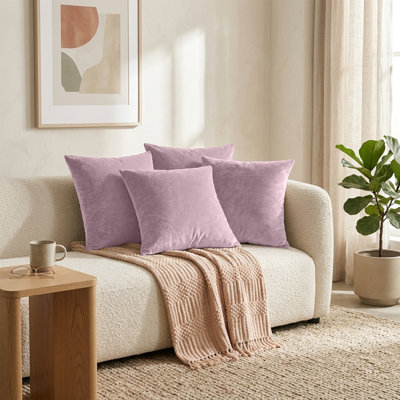 Plain Velvet Cushion Cover-(Pack of 4)