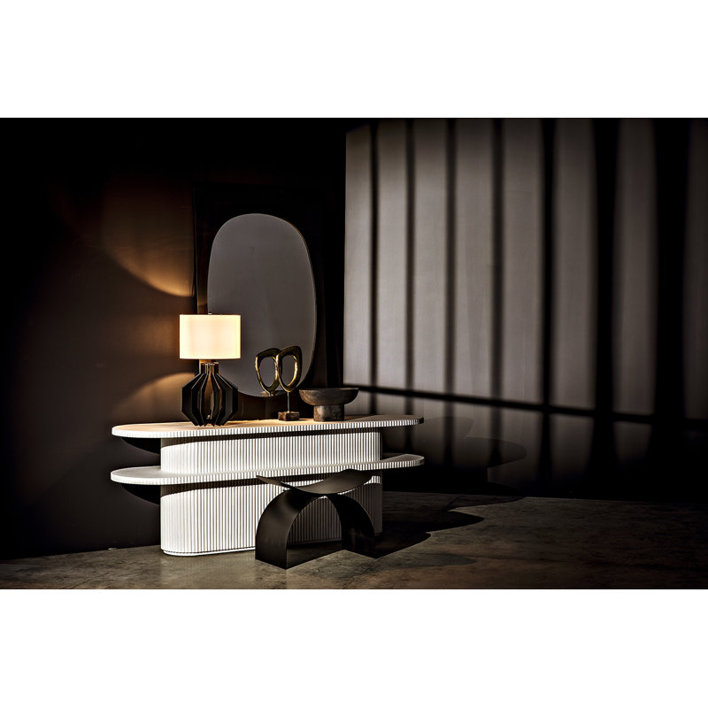 Noir Papillon Black Steel Industrial Accent Stool