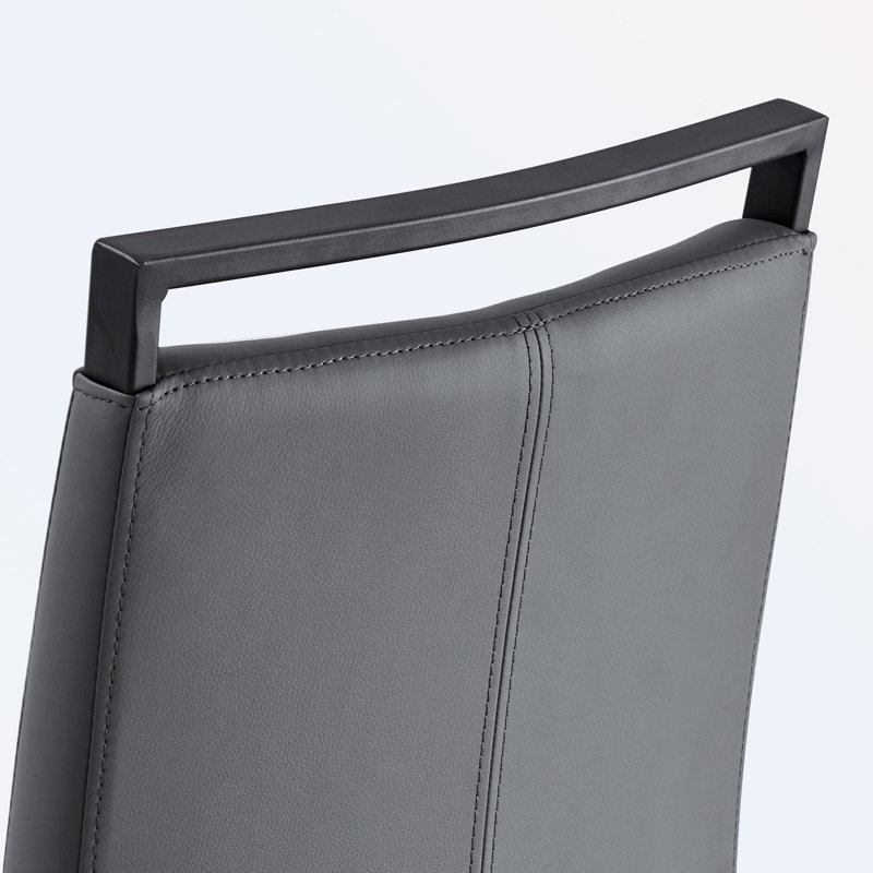 Chaise Mangano, Gris foncé, Noir, noir, noir, noir