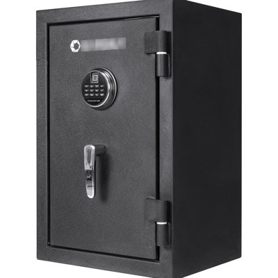 2.02 Cubic Ft Steel Safe With Fire Resistance And Valuables Protection Biometric Mounting Hardware