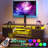 Kappenne Adjustable TV Stand for TVs up to 70" with 2 Storage Cabinets and RGB LED Lights-1096327212-1095801426
