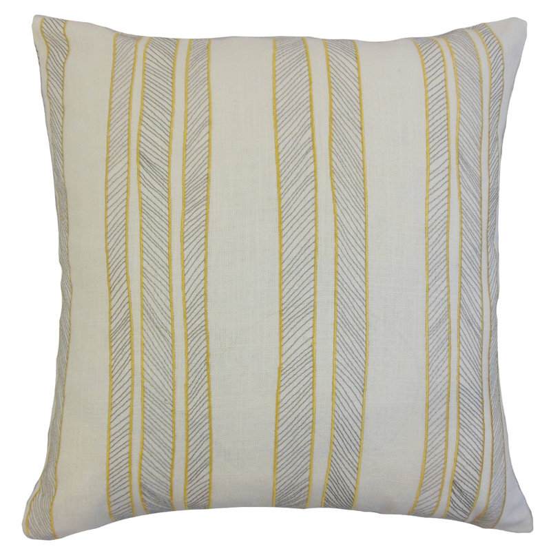 Coussin Drum Stripes, Ensoleillé, H 24 po x l 24 po