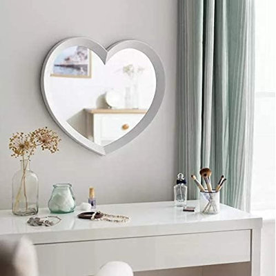 Glass Heart Wall Mirror