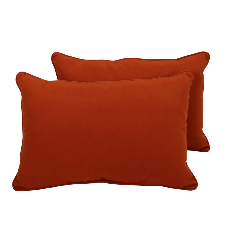 Housse et insert de coussin rectangulaire intérieur / extérieur Element, Orange brûlé, 16 po x 24 po