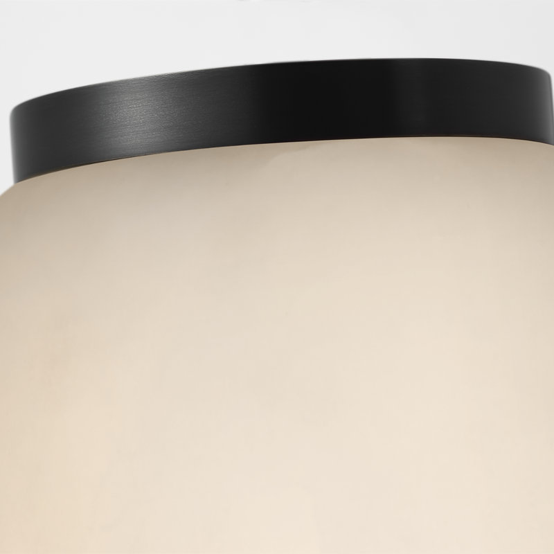 Kelly Wearstler Formosa 5" Elongated Flush Mount, Alabaster/Bronze