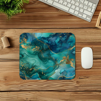 Abstract Crystal Geode Crystals Marble Agate I Modern Gaming Cute Office Laptop Desk Pad Gift Mat Square Rectangle Non-Slip Mousepad