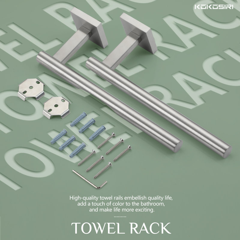 10.2" Tower Holder Wall Mounted, Brushed Nickel