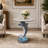 Gray Dolphin Pedestal Side Table
