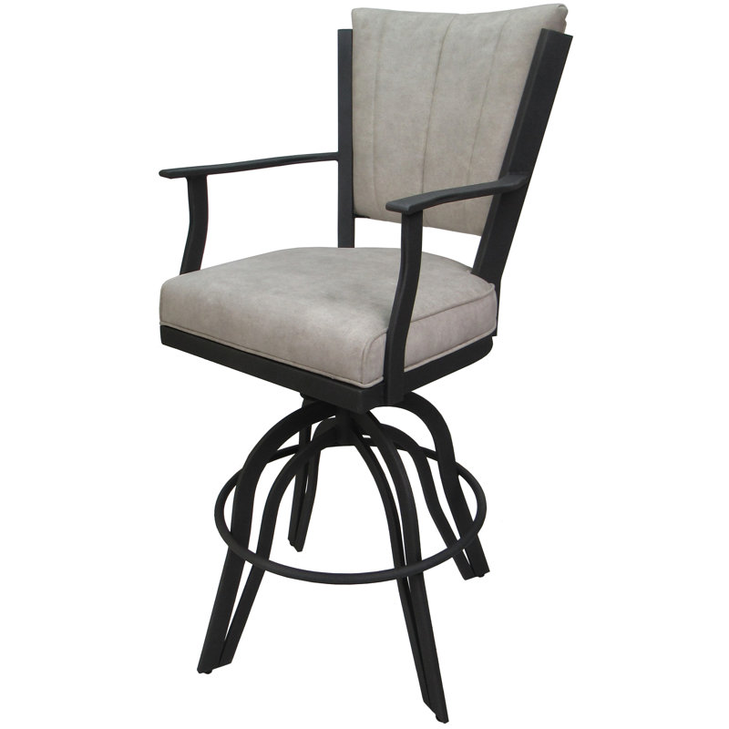 Tabourets de comptoir en métal Custom, Gris, Stuc Outlier, Tabouret de comptoir (siège d'une hauteur de 26 p