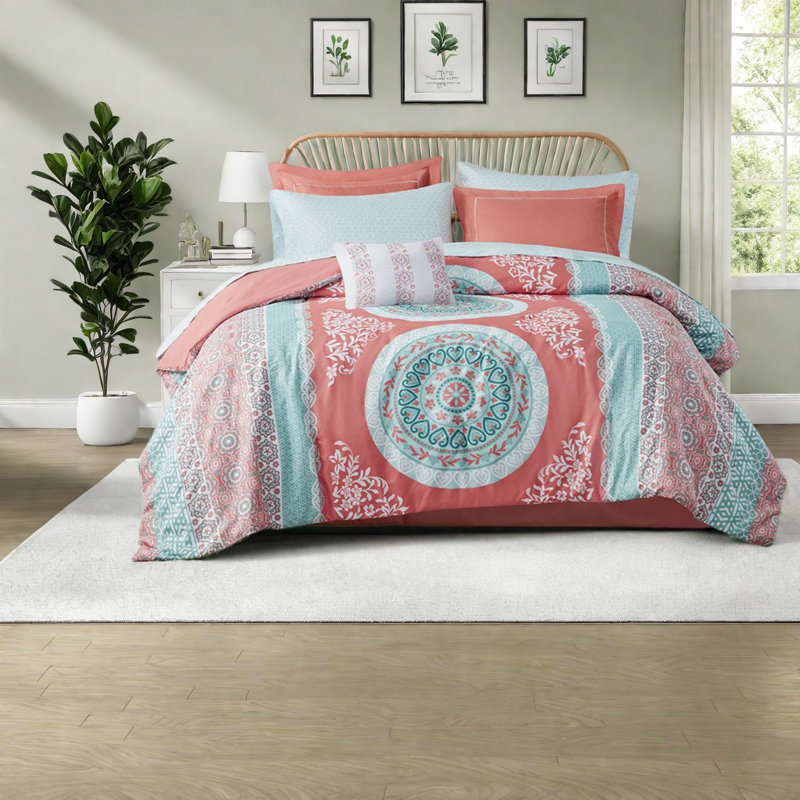 Complete Full Bedding Sets, Polyester Boho Medallion Comfort For Home