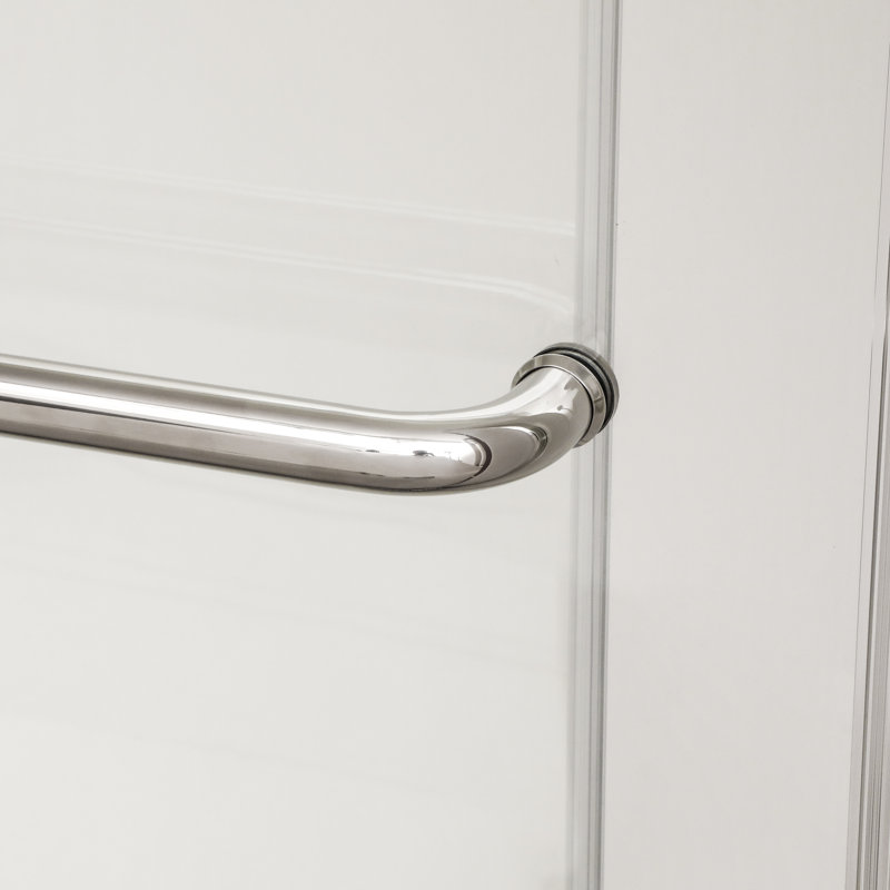 56"-60"W x 72" H Door Opening Frameless Shower Door, Chrome, 72" H x 60" W