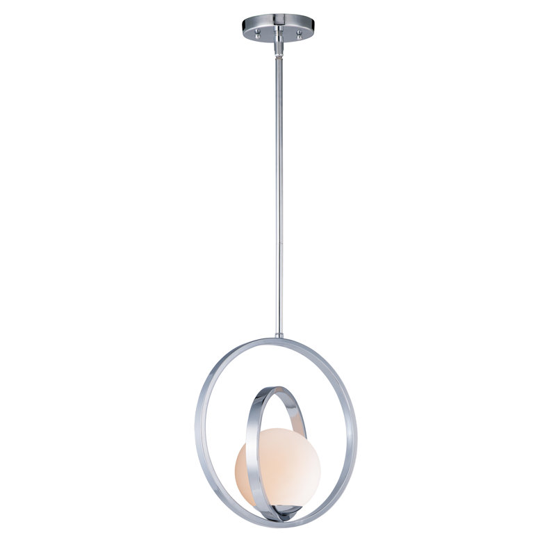 Luminaire sphère suspendu 1 lumières simple Elidge, Chrome poli
