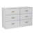 6 Dresser For Bedroom - Ample Room, Build In White Finish Contemporary Whitewash Smooth & Functional
