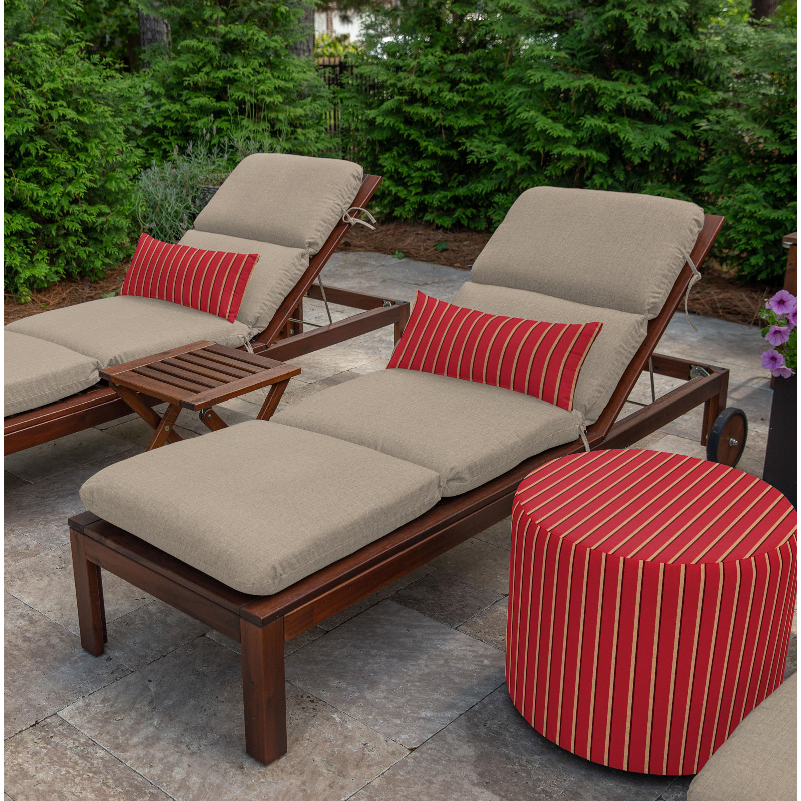 23" Sunbrella® Seat and Back Cushion, Cast Ash Sunbrella® Plainweave