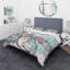 Ensemble de housse de couette en microfibre turquoise / noir / rouge-66399772
