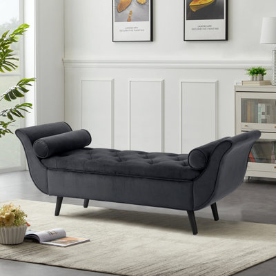 Velvet Upholstered Storage Bench