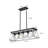 Adjustable 5-Light Farmhouse Industrial Linear Pendant Light White-1689036451