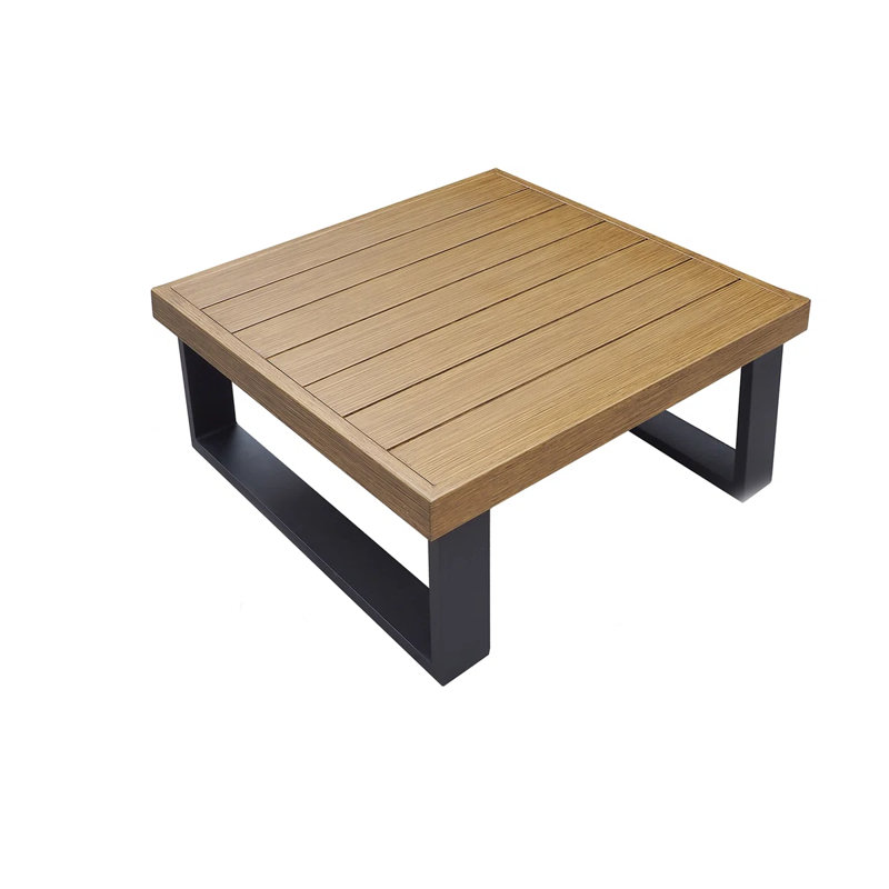 Table basse d'extérieur brune, convient à un ensemble de conversation extérieur