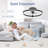  Cissline 20" Modern Black Flush Mount Ceiling Fan Light with Light and Remote for Bedroom/Living Room