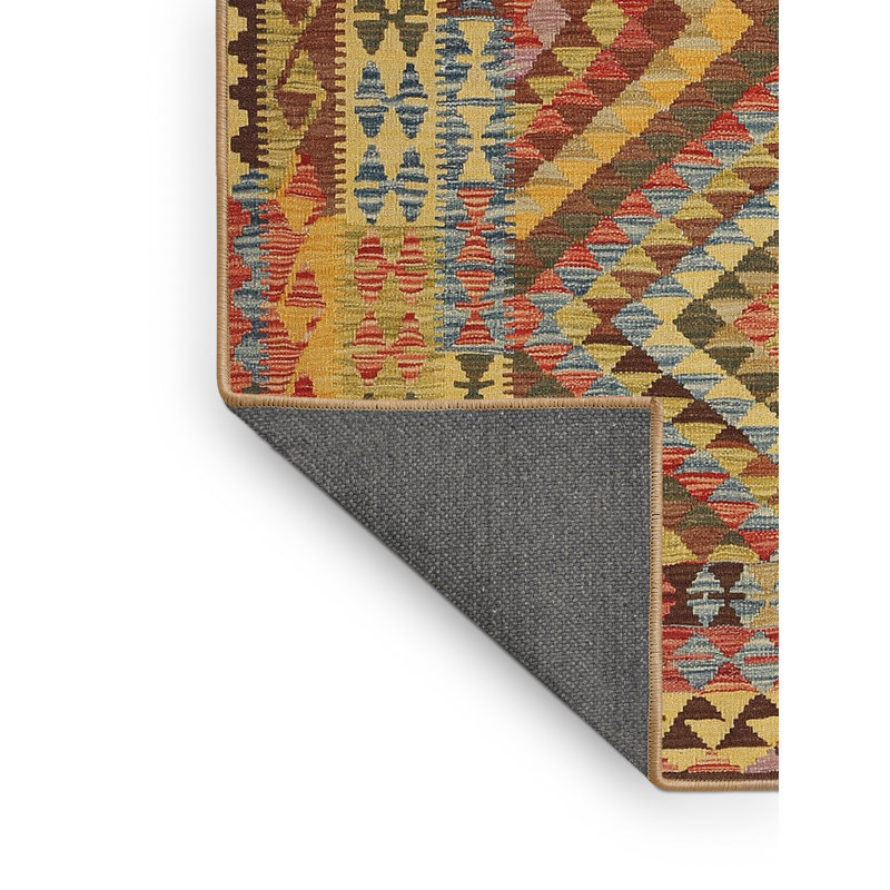 Tapis gris/rouge/crème contemporaine, Rectangle 8 pi x 12 pi