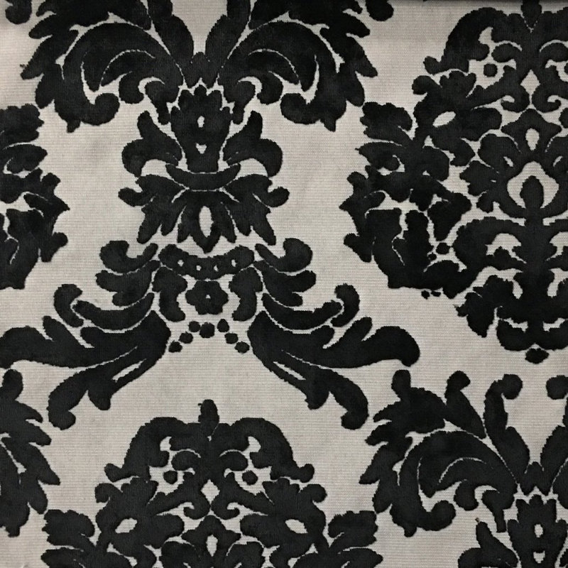 Tissu en velours Burnout Tuscany-Florence Versail, Argent