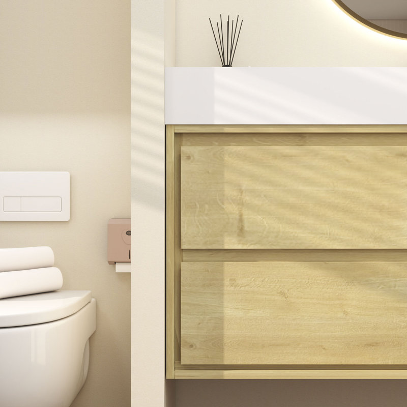Victoria 60''Bathroom Vanity Base, Light Oak
