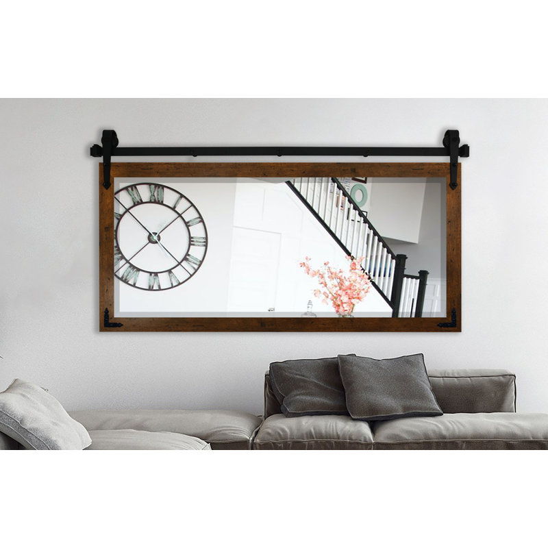Miroir pleine grandeur N Peace, H 30,5 po x l 71 po, Noyer clair