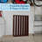 PETMAKER Pet Gate - 4-Panel Indoor Freestanding Pet Fence – 73x24 inch Foldable Dog Fence for Stairs, Hallways, Doorways – Portable Expandable Wooden/Plastic Barrier, No Installation Needed (Brown)-126392422-44859695