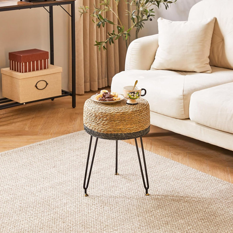 Tabouret d'appoint en métal Nyell, Brun / gris
