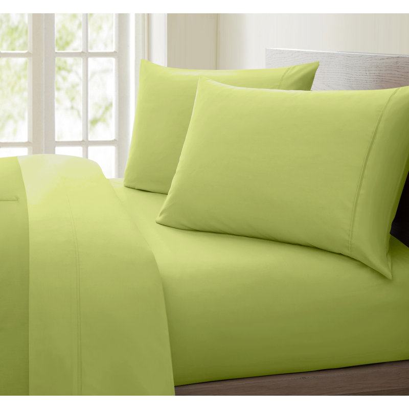 Egyptian Cotton Sheet Set, Sage, Twin XL Sheet Set with 1 Pillowcase