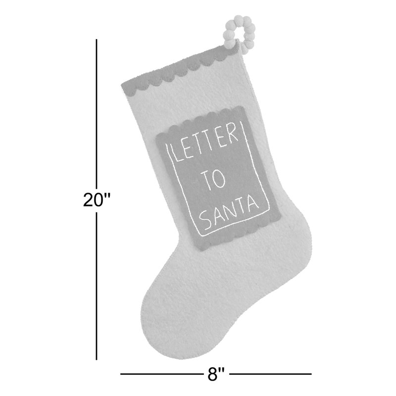 Letter to Santa Stocking, Red/Black