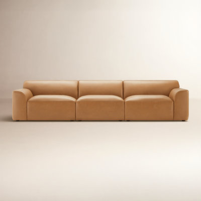 Morell 121" Genuine Leather Modular Sofa