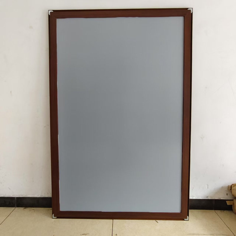 Expansive Reflection Walnut Aluminum Frame Modern Style Versatile Wall Mirror For Bathroom And Bedroom