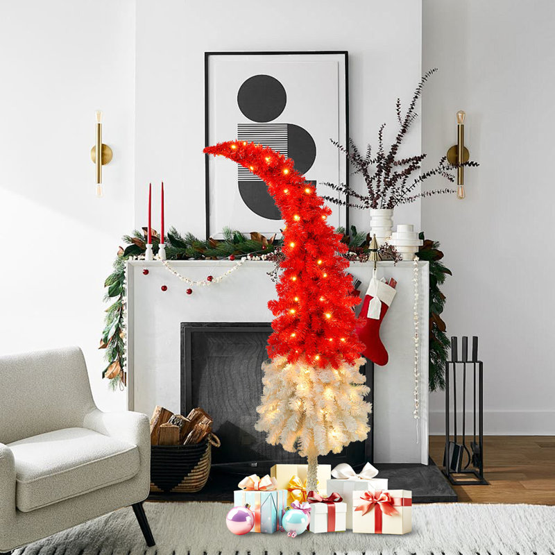 Xmas Tree Bendable Santa Hat Style Christmas Tree