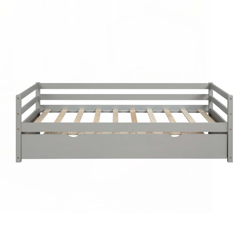 Daybed with Trundle Frame Set, Gray, Twin