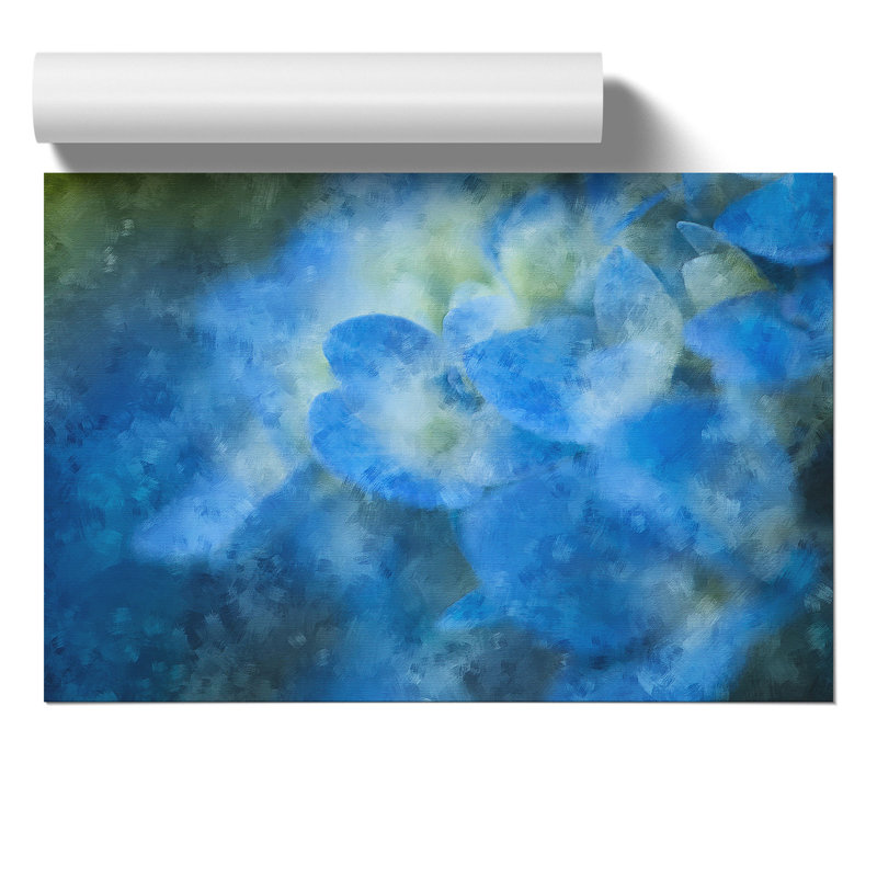 Hydrangea Flowers Painting - Frameless Print, 21cm H x 30cm W x 0.1cm D