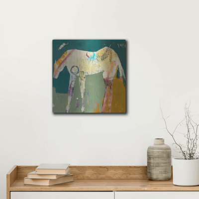 «Into The Mystic» par Dianna Fritzler, art mural en métal, 12 po x 12 po
