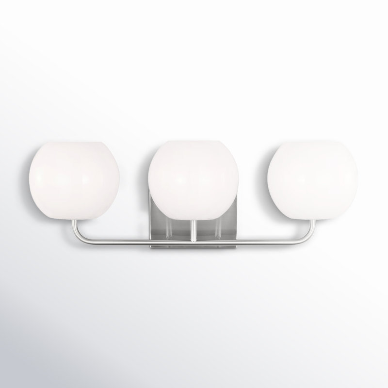 Éclairage pour meuble-lavabo à 3 lumières Jorund, Acier brossé, Non