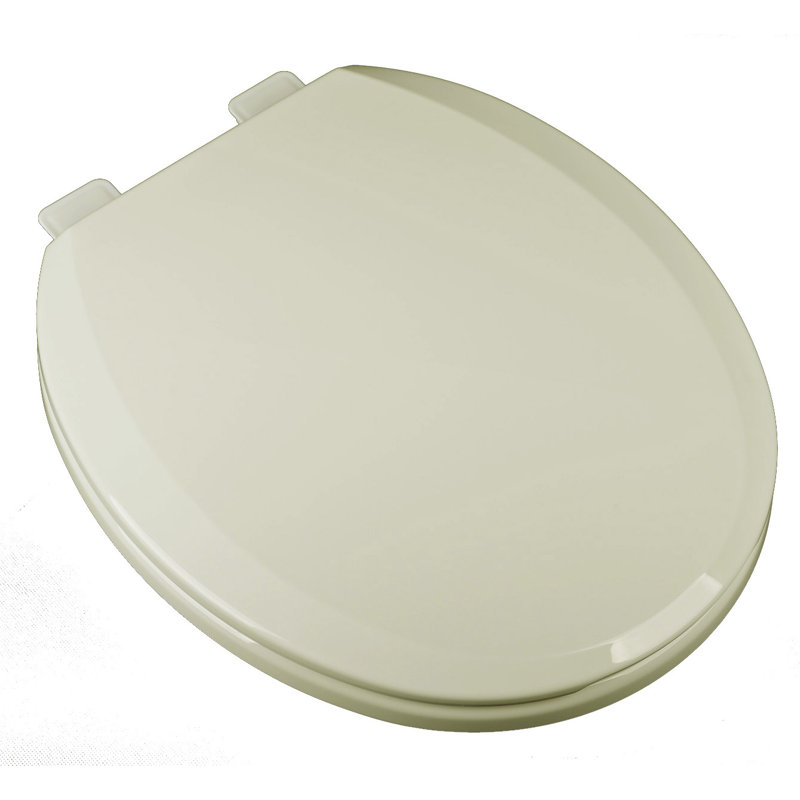 Siège de toilette rond en plastique à fermeture lente deluxe, Os