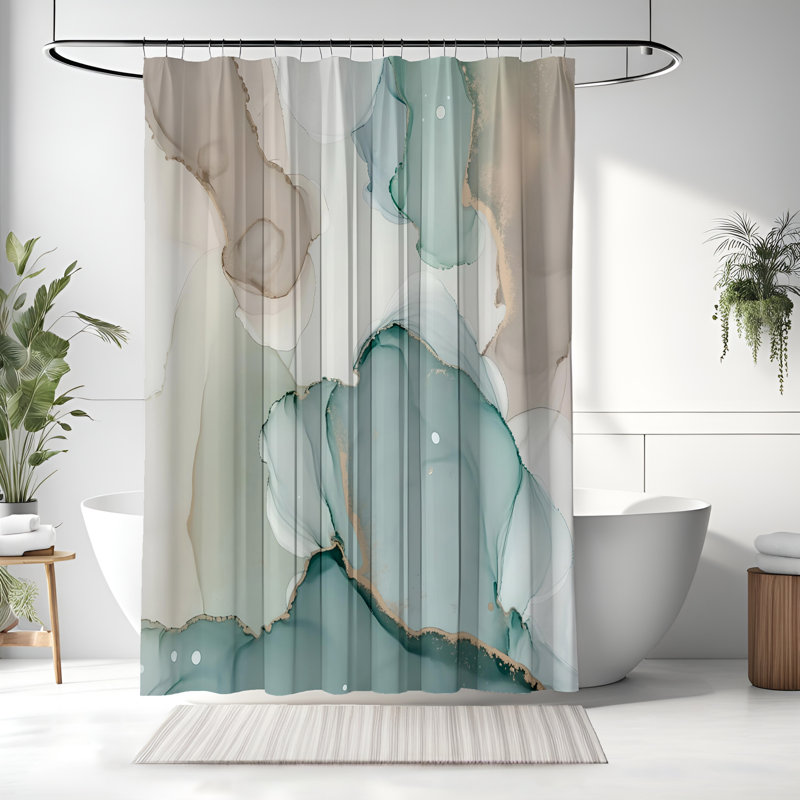Pothier Abstract Shower Curtain, 72"H x 70"W