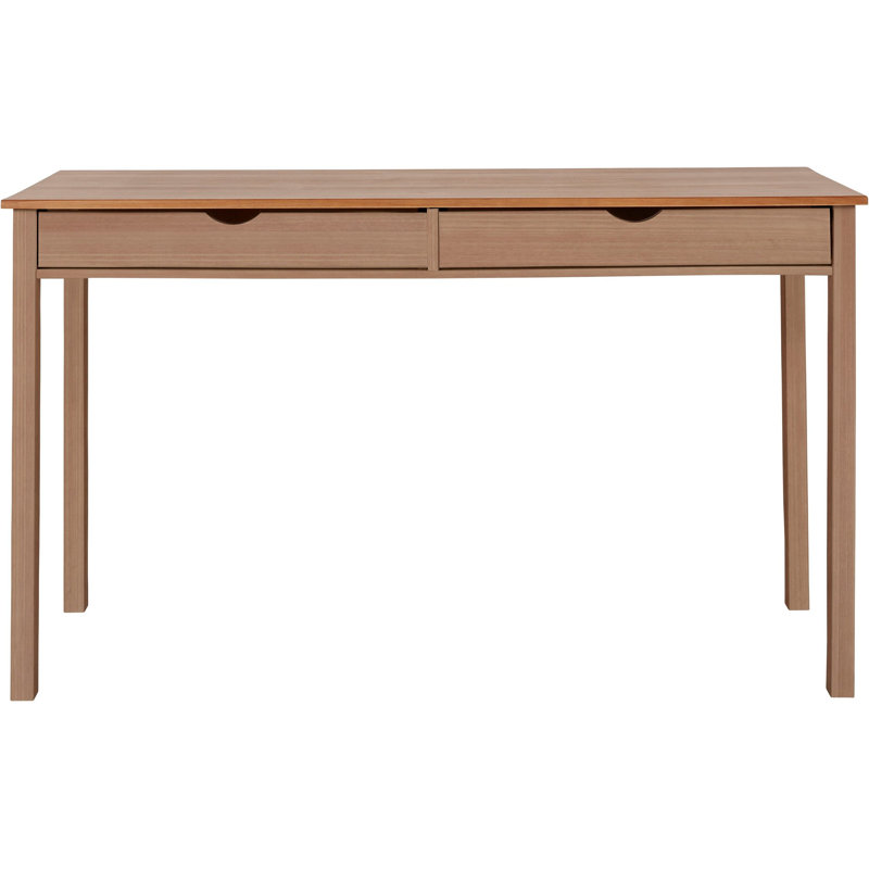 Waddell Solid Wood Writing Desk, Oak, Oak, 80cm H x 140cm W x 60cm D