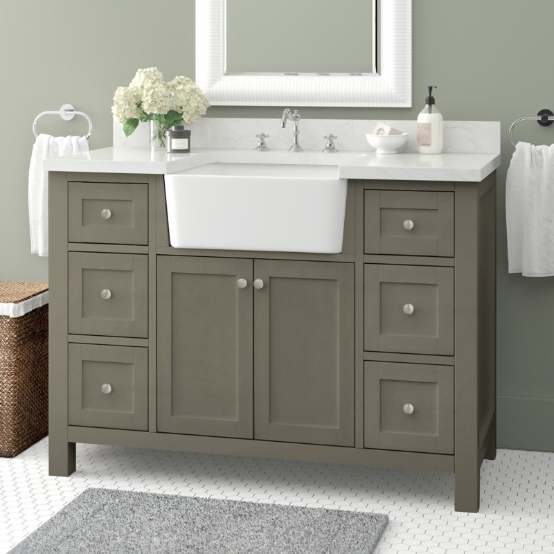 Yorkshire 48" W Single Bathroom Vanity, White