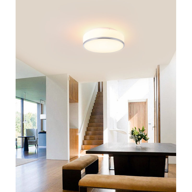 2 - Light 11.5" Unique/Statement Drum Flush Mount