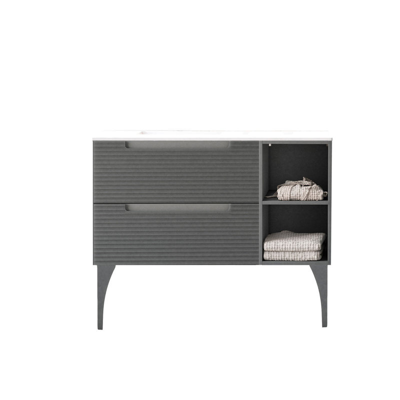 Ensemble de meuble-lavabo simple 46 po Arleni, Frêne